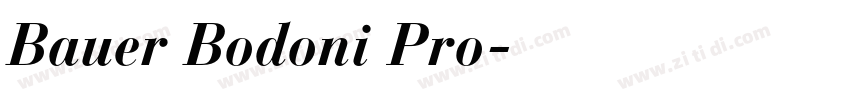 Bauer Bodoni Pro字体转换